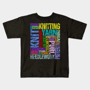 Handicrafters, Knitting, Needleworkers and Crochet Lovers Kids T-Shirt